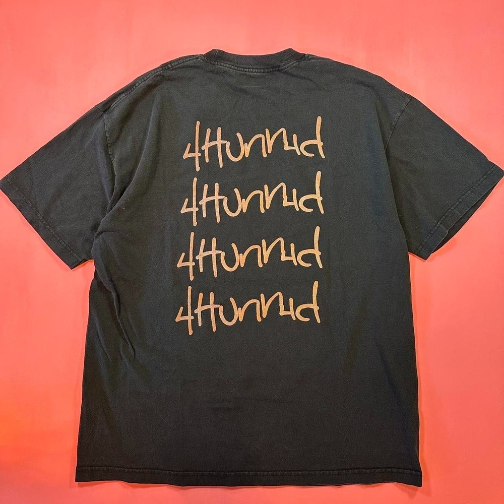 4 hunnid streetwear graphic tee YG rapper clothing brand 4hunnid graphic t shirt